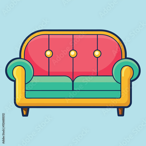 Sofa Clip Art Vector Design Illustration