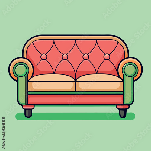 Sofa Clip Art Vector Design Illustration