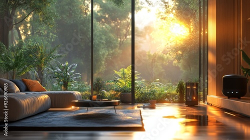 Futuristic Smart Home with Voice-Controlled AI Assistants  Homes where all functions are managed by voice-controlled AI assistants.