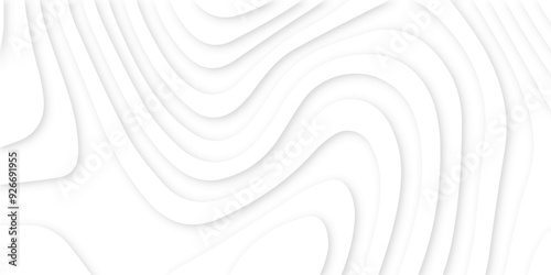 Abstract modern 3d Paper cut white background .white waves background ,paper art style, flyers posters prints .geometric background overlap layer.	