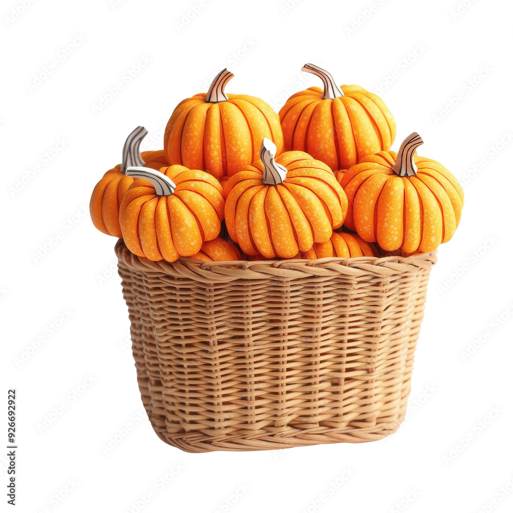 A vibrant basket filled with orange pumpkins, perfect for autumn decor and festive celebrations. A vibrant basket filled with orange pumpkins, perfect for autumn decor and festive celebrations.