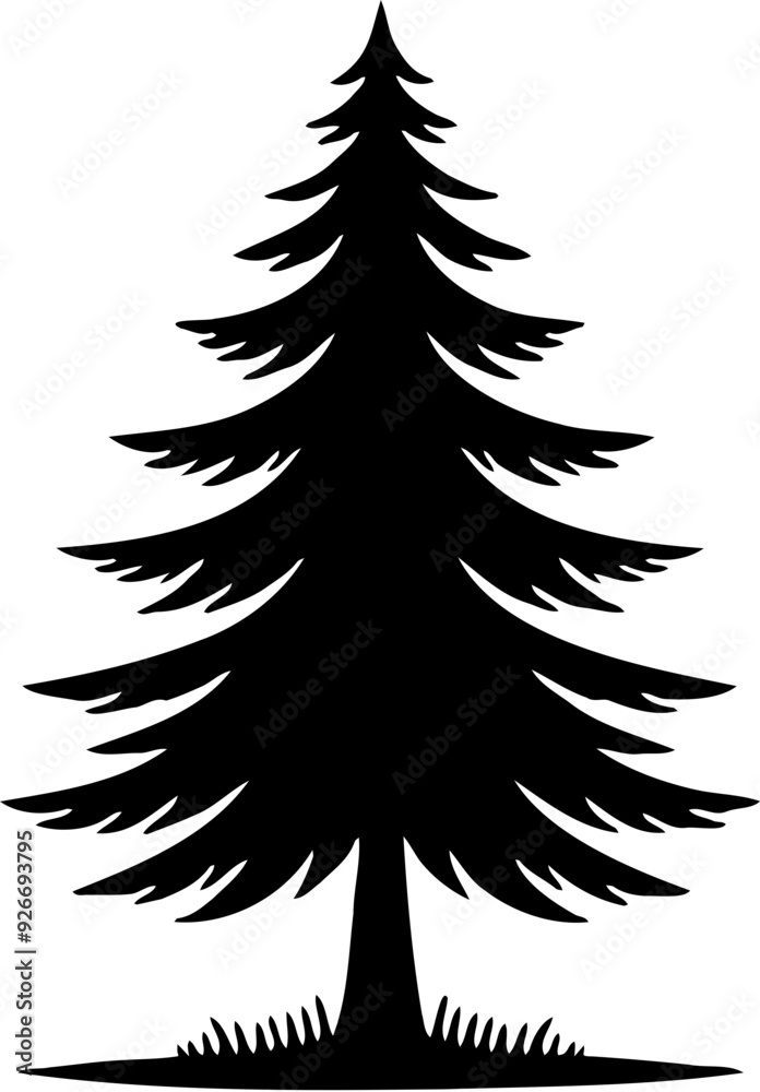Tree black silhouette clip art. Tree isolated on white background. Tree silhouette vector. Simple Tree icon vector Tree black silhouette clip art. Tree isolated on white background. Tree silhouette vector. Simple Tree icon vector