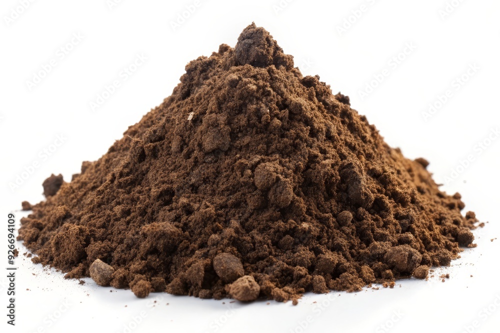 A pile of dark, rich soil, symbolizing fertility, growth, nurturing, natural resources, and the potential for life. A pile of dark, rich soil, symbolizing fertility, growth, nurturing, natural resources, and the potential for life.