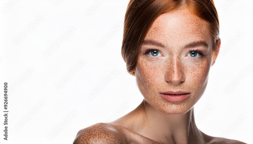 Beautiful woman with freckles Beautiful woman with freckles