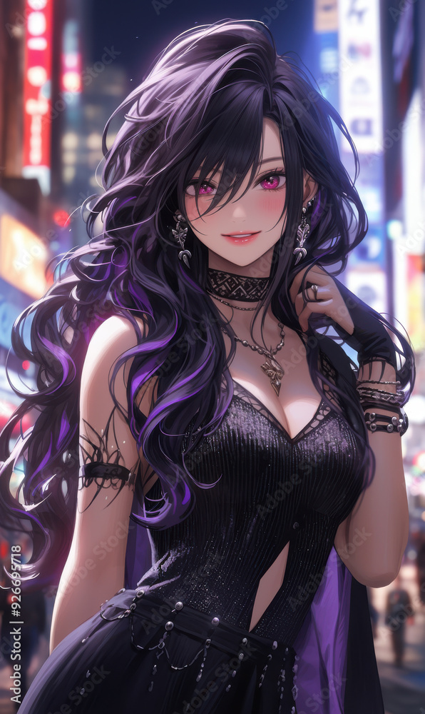 Anime art style cinematic photo of a young woman Anime art style cinematic photo of a young woman
