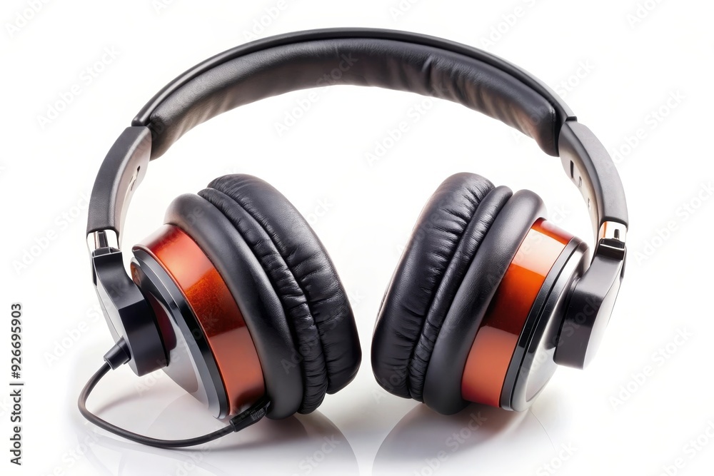 Modern headphones with a sleek black design and orange accents, representing style, audio quality, comfort, portability, and music enjoyment. Modern headphones with a sleek black design and orange accents, representing style, audio quality, comfort, portability, and music enjoyment.