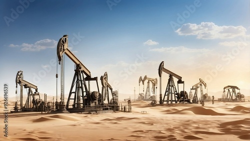 Oil Derricks Amid Global Energy Shortage