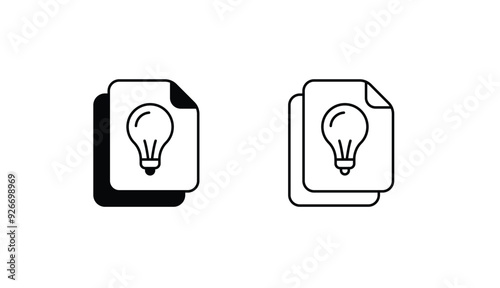 Idea Backlog icon design with white background stock illustration