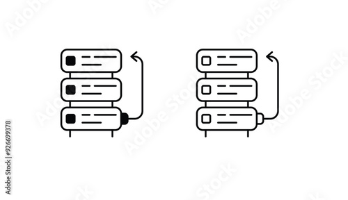 Priority Arrangement icon design with white background stock illustration