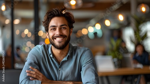 Portrait of handsome young man smiling