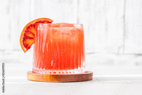 Sanguinello Cocktail with blood orange photo