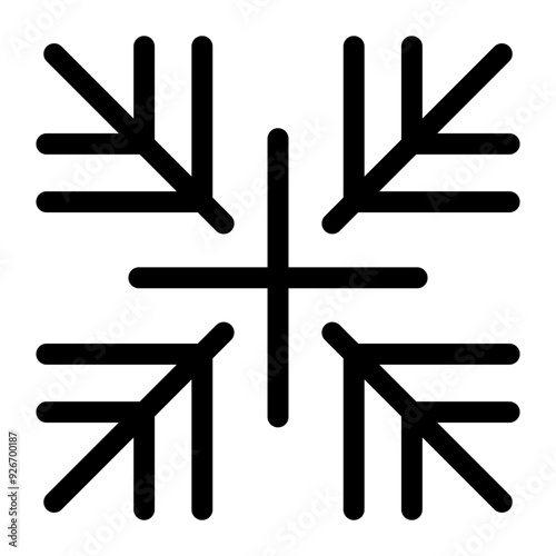 Snow icon in thin line style vector illustration graphic design