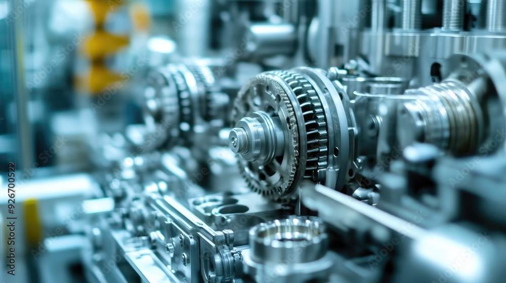 High-Tech Automated Production Line with Steel Gears High-Tech Automated Production Line with Steel Gears