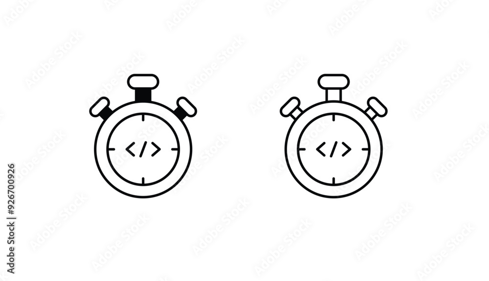 Timed icon design with white background stock illustration Timed icon design with white background stock illustration