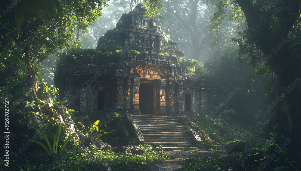 Lost Jungle Temple of Forgotten Times, ultra-realistic, high resolution, Lost Jungle Temple of Forgotten Times, ultra-realistic, high resolution,