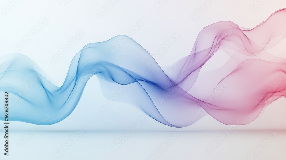 Abstract gradients of blue and pink waves flow across a white background, creating a serene and dynamic visual effect. Abstract gradients of blue and pink waves flow across a white background, creating a serene and dynamic visual effect.