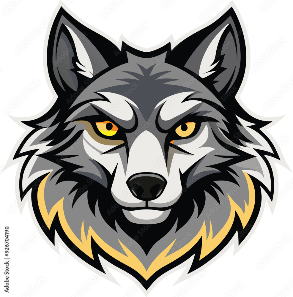 Fototapeta premium Wolf head vector