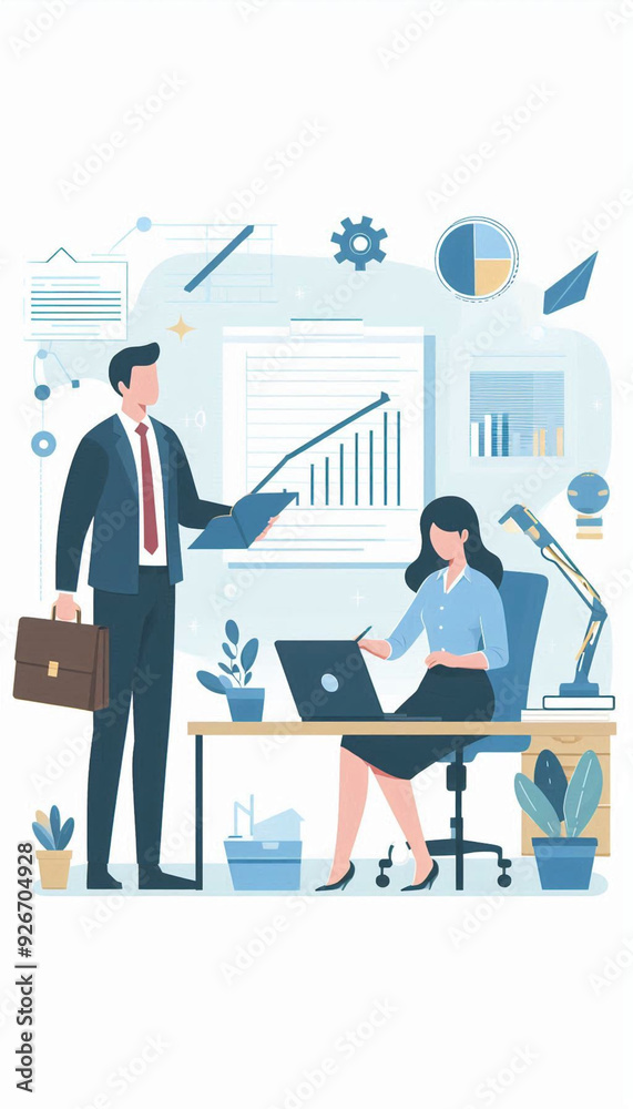 business people working in office business people working in office