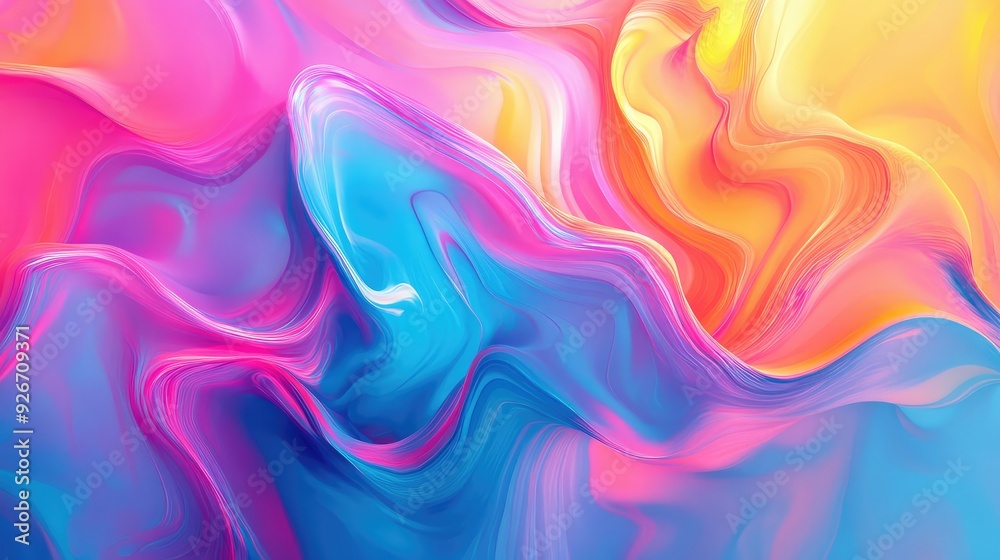 A bright abstract background with fluid, intersecting lines creating a dynamic, colorful pattern. A bright abstract background with fluid, intersecting lines creating a dynamic, colorful pattern.