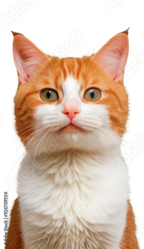 urkish Van cat headshot on transparent background photo