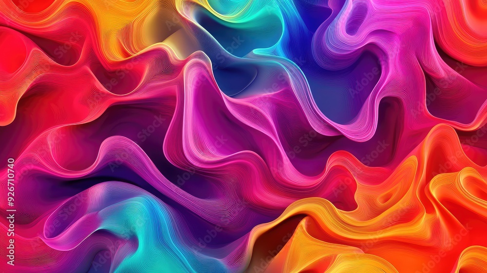 A fluid and colorful pattern of intersecting lines forming an abstract, flowing background. A fluid and colorful pattern of intersecting lines forming an abstract, flowing background.