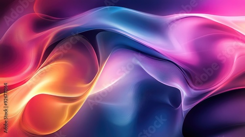 Wallpaper Mural A vibrant abstract background with intersecting, fluid, colorful lines creating a smooth pattern. Torontodigital.ca