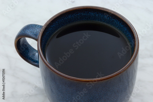 Fresh brewed cup of coffee photo