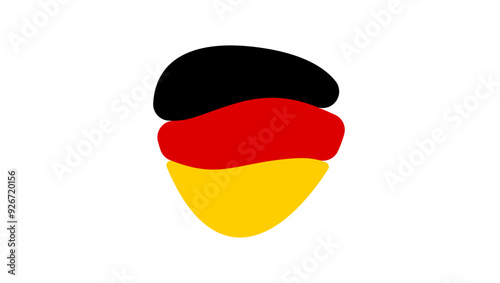 german flag symbol, flat color illustration