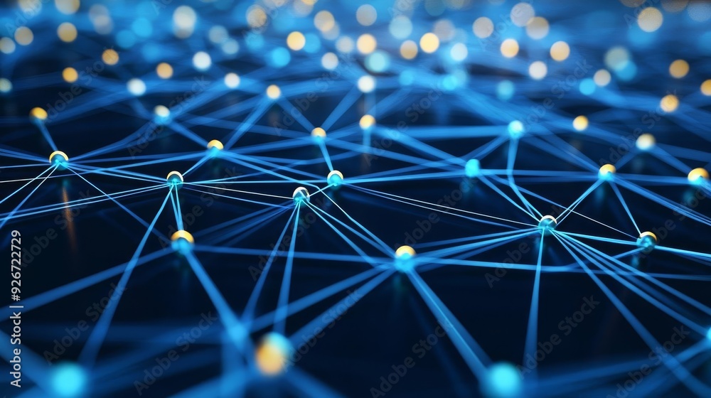 Global network symbol, connected dots, 3D illustration Global network symbol, connected dots, 3D illustration