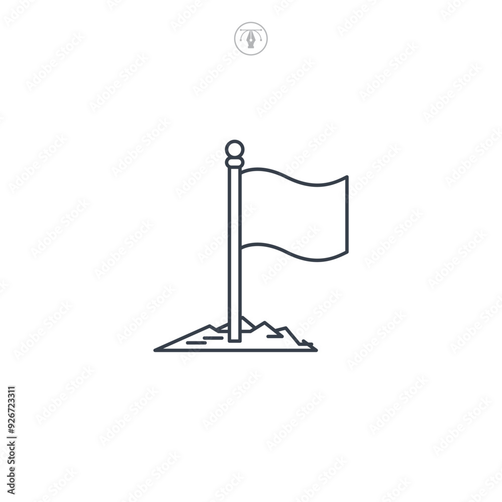 Flag icon symbol vector illustration isolated on white background Flag icon symbol vector illustration isolated on white background