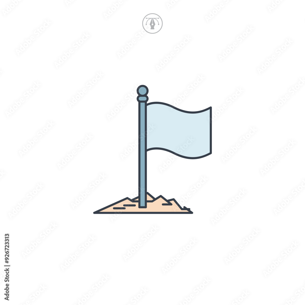 Flag icon symbol vector illustration isolated on white background Flag icon symbol vector illustration isolated on white background