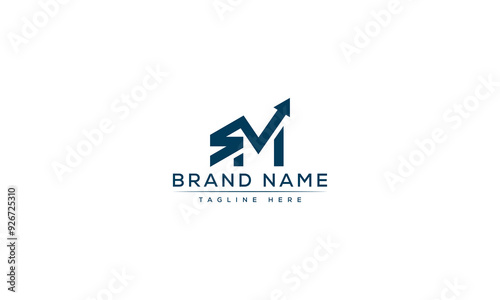 Logo design letter SM . Elegant modern. Vector template. photo