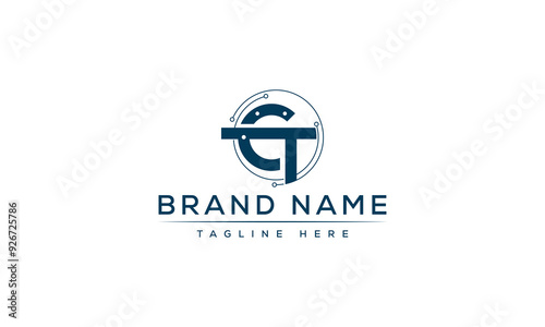 Logo design letter CT . Elegant modern. Vector template.