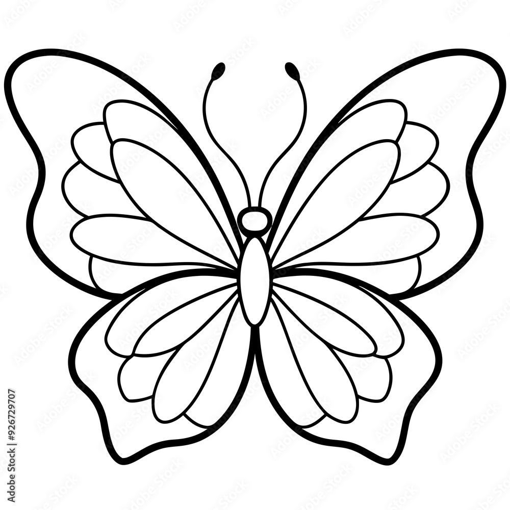 Butterfly, drawn with flowers, clip art, flowers lines Butterfly, drawn with flowers, clip art, flowers lines