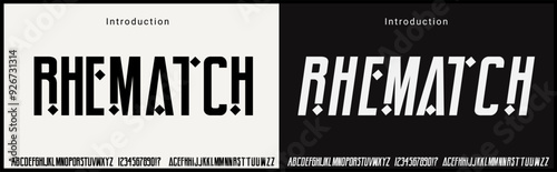 Condensed vector bold font. Alphabet with modern and elegant typography.  