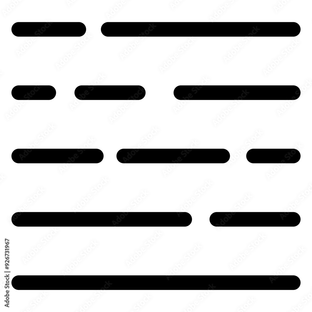 Data alignment icon in thin line style vector illustration graphic design Data alignment icon in thin line style vector illustration graphic design