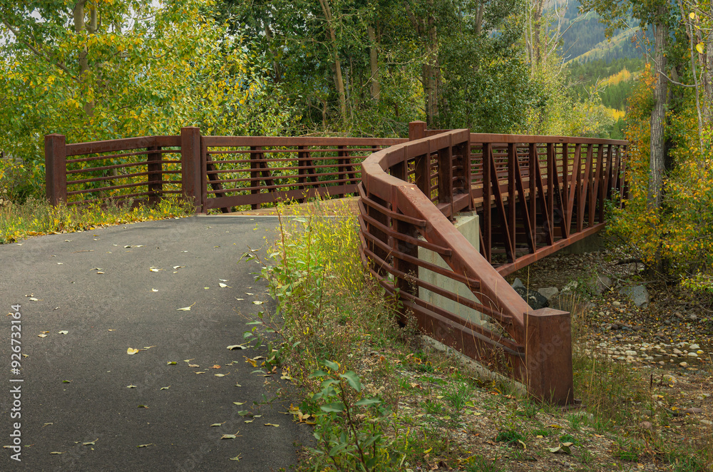 Bridge with Fall Coloars Grand Tetons Bridge with Fall Coloars Grand Tetons