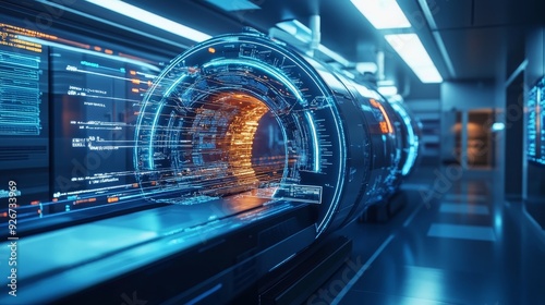 Futuristic Hospitals with AI-Enhanced Medical Imaging: Hospitals using AI to improve the accuracy and speed of medical imaging. photo
