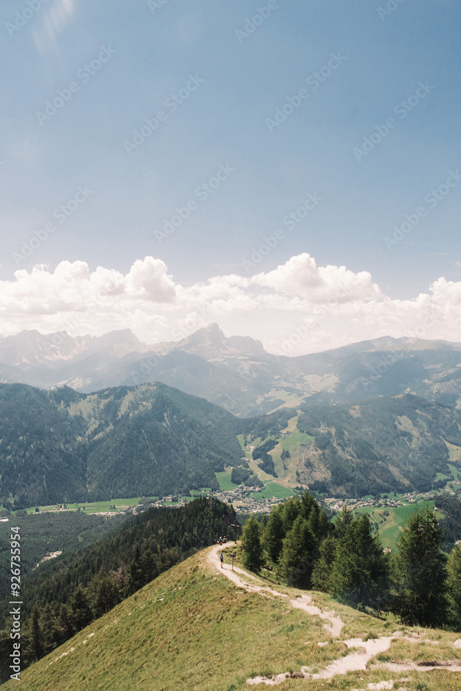 Fototapeta premium Travel photo, mountains, street 