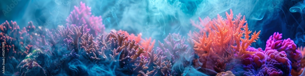 corals and smoke. corals and smoke.