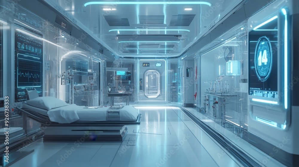 Futuristic Medical Labs with AI Integration: Labs using AI for advanced research and diagnostics. Futuristic Medical Labs with AI Integration: Labs using AI for advanced research and diagnostics.