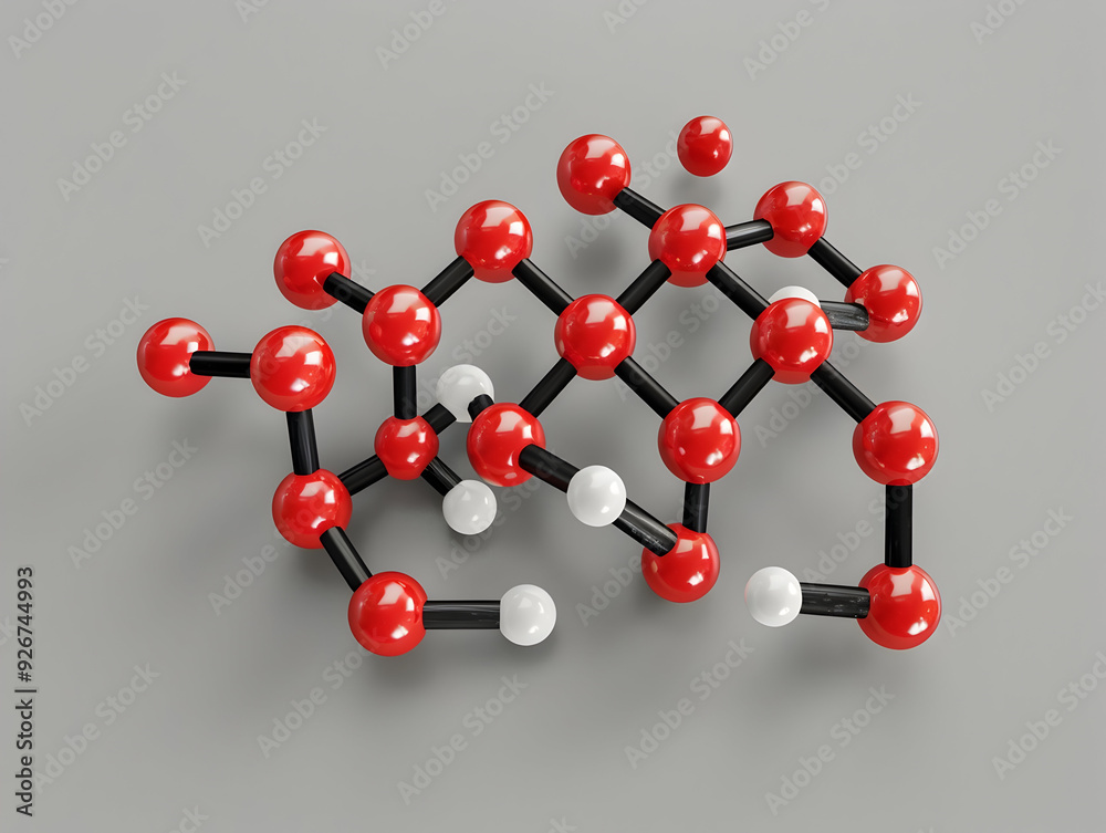 Obraz premium Abstract Structure Background of Molecule Or Atom, molecular structure, structural chemical formula with atoms