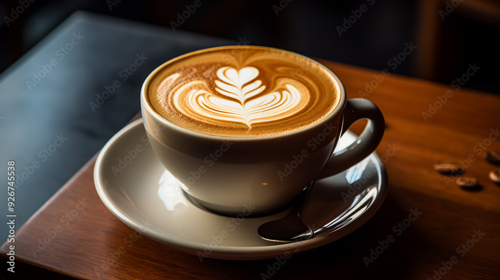 Warm Cappuccino in Cozy Café - Generative AI Warm Cappuccino in Cozy Café - Generative AI