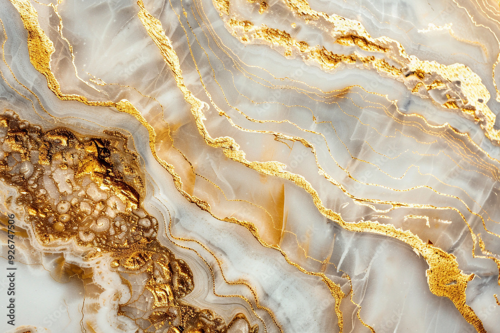 White and Gold Marble Texture