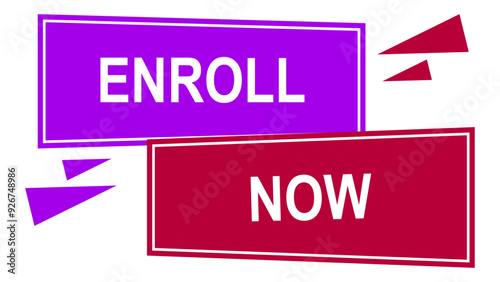 Enroll Now Banner Template Vector Illustration