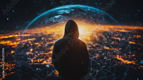 Hackers are planning to hack and attack Zeroday networks and cyber security systems in Smart digital city with connection network  photo