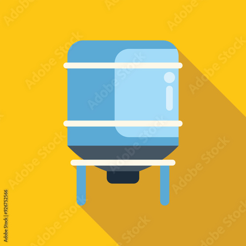 Big industrial water tank storing liquid for production process