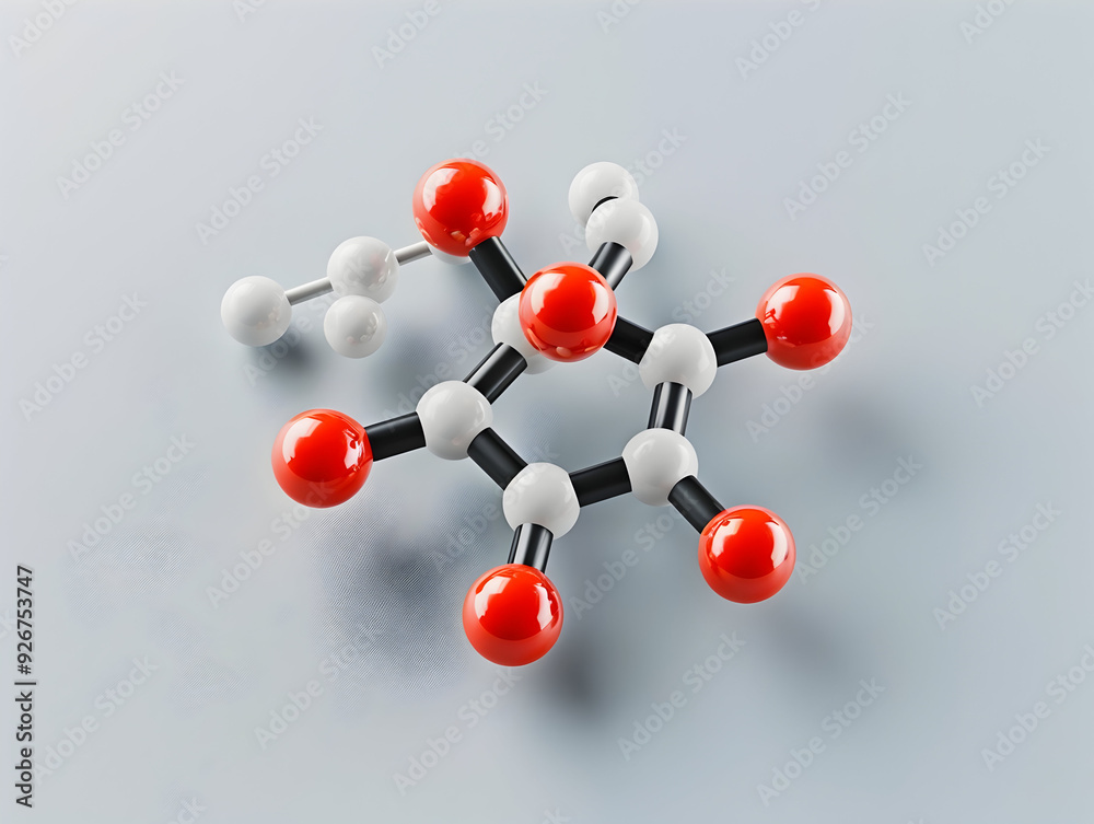 Obraz premium Abstract Structure Background of Molecule Or Atom, molecular structure, structural chemical formula with atoms