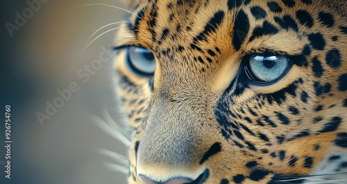 Close-up of a leopard in natural habitat with focused gaze during golden hour