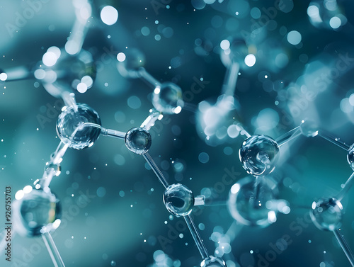 Abstract Structure Background of Molecule Or Atom, molecular structure, structural chemical formula with atoms